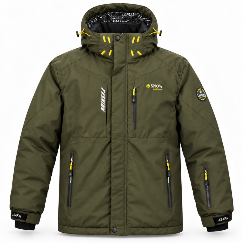 Термокуртка Snow мужская XXL-6XL зимняя мембранная Omni-Heat,4XL, Хаки