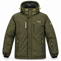 Термокуртка Snow мужская XXL-6XL зимняя мембранная Omni-Heat,5XL, Хаки