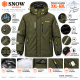 Термокуртка Snow мужская XXL-6XL зимняя мембранная Omni-Heat,5XL, Хаки