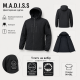 Куртка двусторонняя M.a.d.i.s.s. мужская с капюшоном на холлофайбере,Черный, L