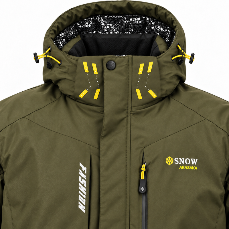 Термокуртка Snow мужская XXL-6XL зимняя мембранная Omni-Heat,6XL, Хаки