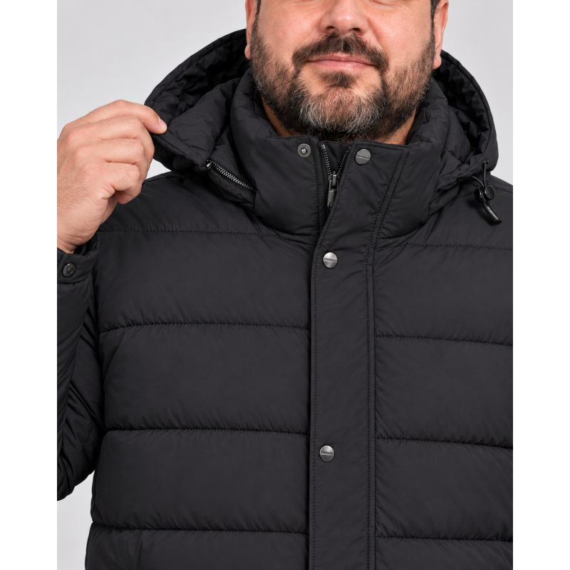 Мужская куртка еврозима SAZ больших размеров с капюшоном,8XL, Черный