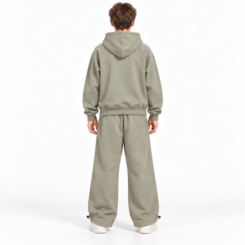 Теплый костюм Alder для мальчика с худи и брюками Baggy,Оливковый 134
