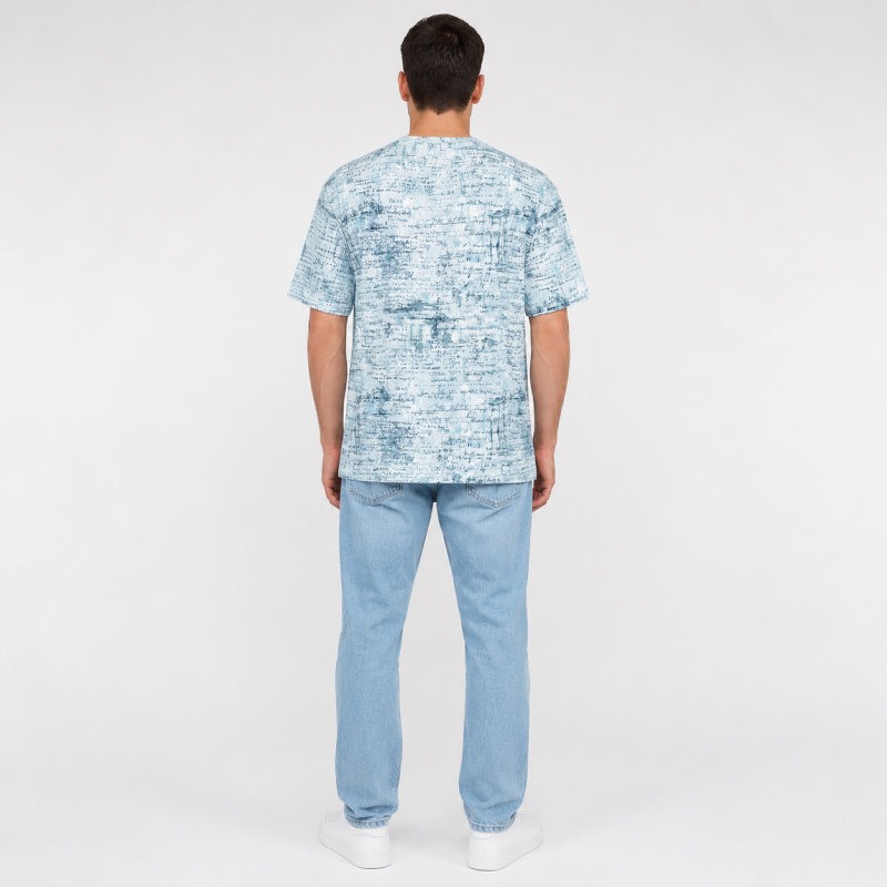 Футболка чоловіча Red-Down 6XL-9XL марлевка - великі розміри, повномірна посадка, 8XL, Білий із зеленим