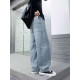 Широкі джинси NLYB для хлопчика 11-17 років - skater baggy на гумці, Блакитний 170-176