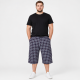 Мужские бриджи Sport в клетку XL-5XL — легкие шорты с карго карманом,Темно-синий с красным, XXXL