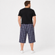 Мужские бриджи Sport в клетку XL-5XL — легкие шорты с карго карманом,Темно-синий с красным, XXXL