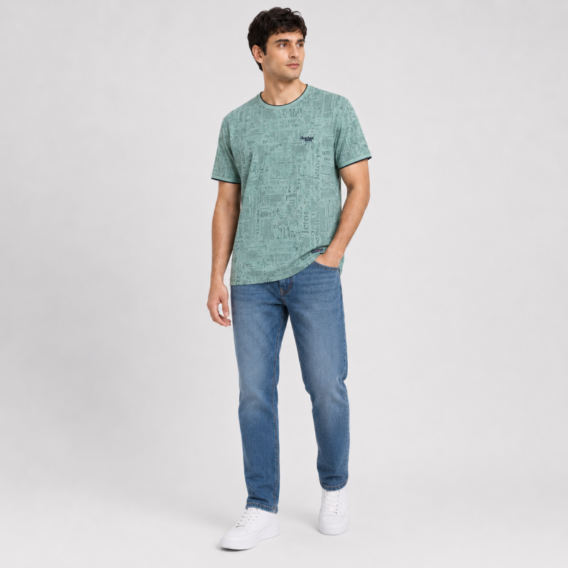 Футболка чоловіча Red-Down 2XL-5XL - великі розміри, 95% бавовна 5% еластан,XXXL,Оливковий хакі