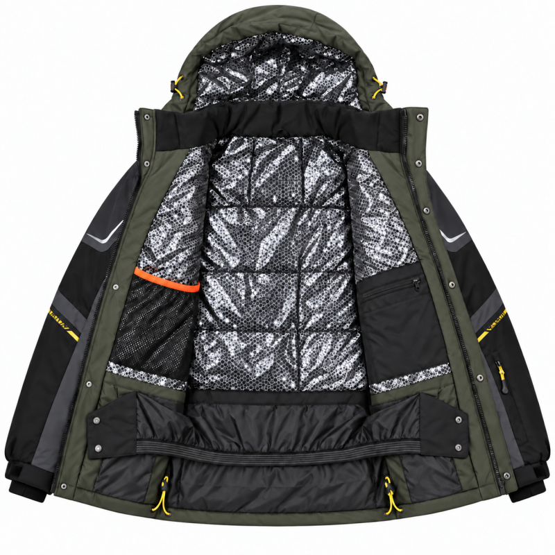Термокуртка зимняя Snow мужская M-3XL мембранная Omni-Heat,M, Хаки