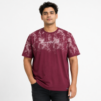 Футболка Red Down мужская 6XL-9XL хлопковая большого размера,9XL,Бордовый