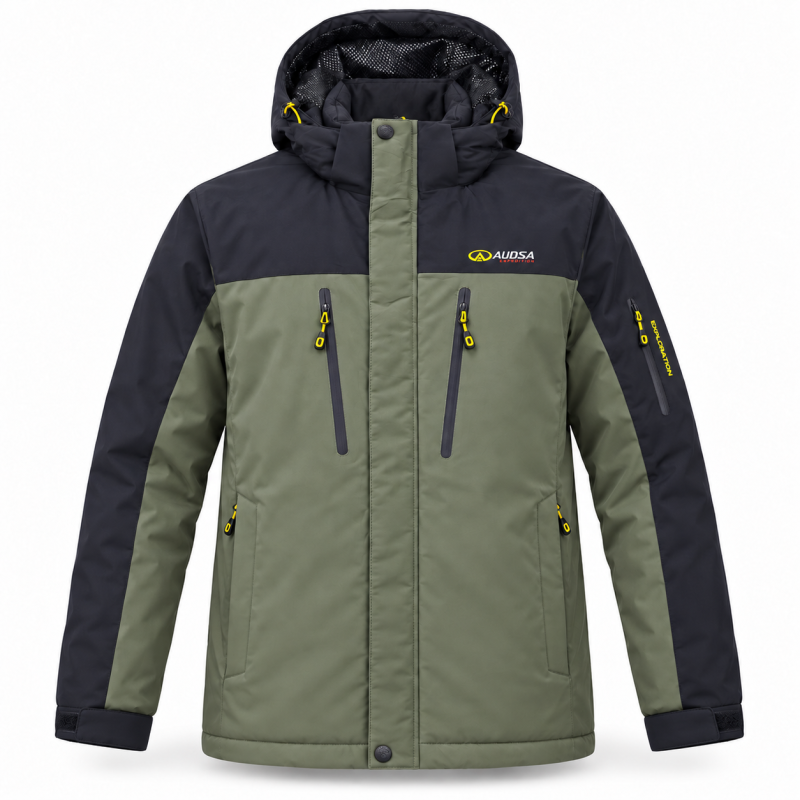 Термокуртка зимняя Audsa мужская M-3XL мембранная Omni-Heat,XXXL, Хаки