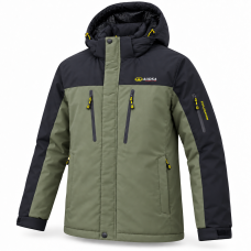Термокуртка зимняя Audsa мужская M-3XL мембранная Omni-Heat,XXXL, Хаки