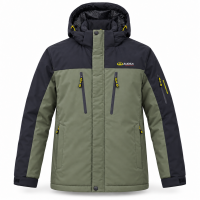 Термокуртка зимняя Audsa мужская M-3XL мембранная Omni-Heat,XXL, Хаки