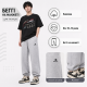 Штани спортивні XIN.QD джогери baggy для хлопчика 10-15 років широкі з манжетом,Сірий, 158