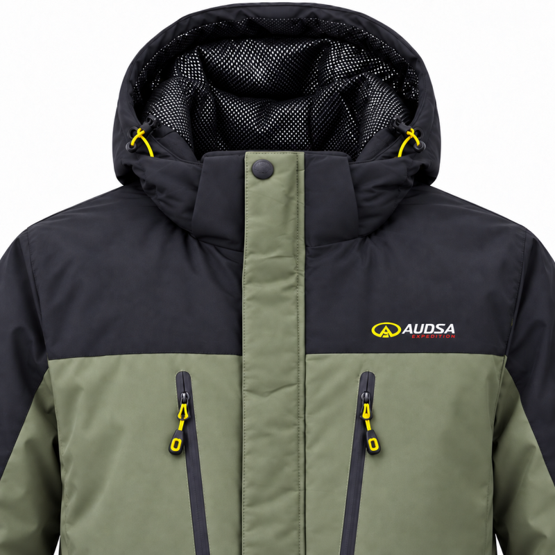 Термокуртка зимняя Audsa мужская M-3XL мембранная Omni-Heat,XL, Хаки