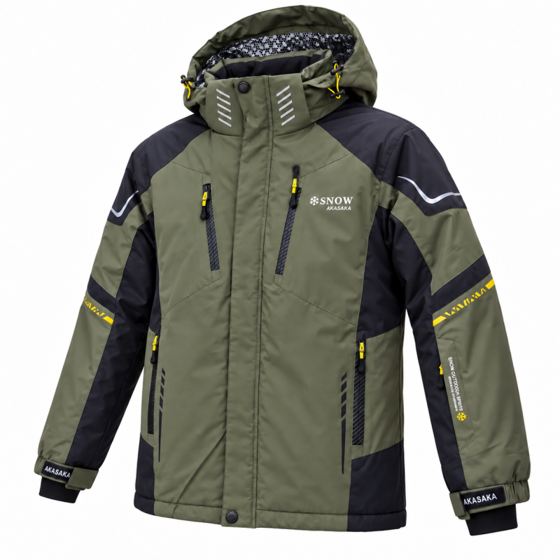 Термокуртка зимняя Snow мужская M-3XL мембранная Omni-Heat,XXXL, Хаки