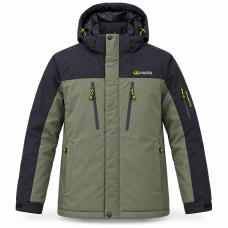Термокуртка зимняя Audsa мужская M-3XL мембранная Omni-Heat,M, Хаки