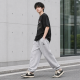 Штани спортивні XIN.QD джогери baggy для хлопчика 10-15 років широкі з манжетом,Сірий, 152