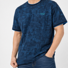 Футболка чоловіча Red-Down 2XL-5XL - великі розміри, 95% бавовна 5% еластан,XXXL,Темно-синій
