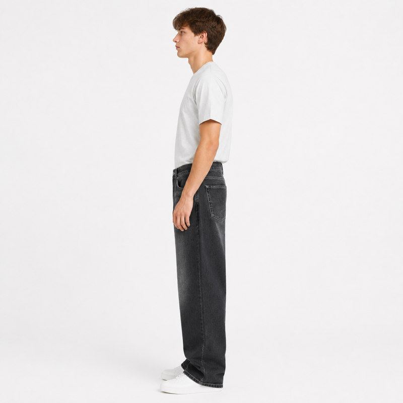 Джинсы широкие Difransel baggy мужские 100% коттон,33  Графит