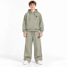 Теплый костюм Alder для мальчика с худи и брюками Baggy,Оливковый 164