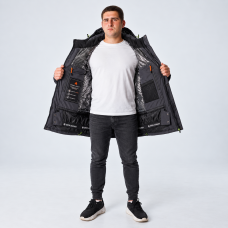 Термокуртка Snow мужская XXL-6XL зимняя мембранная Omni-Heat,XXXL, Серый