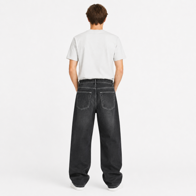 Джинсы широкие Difransel baggy мужские 100% коттон,31  Графит
