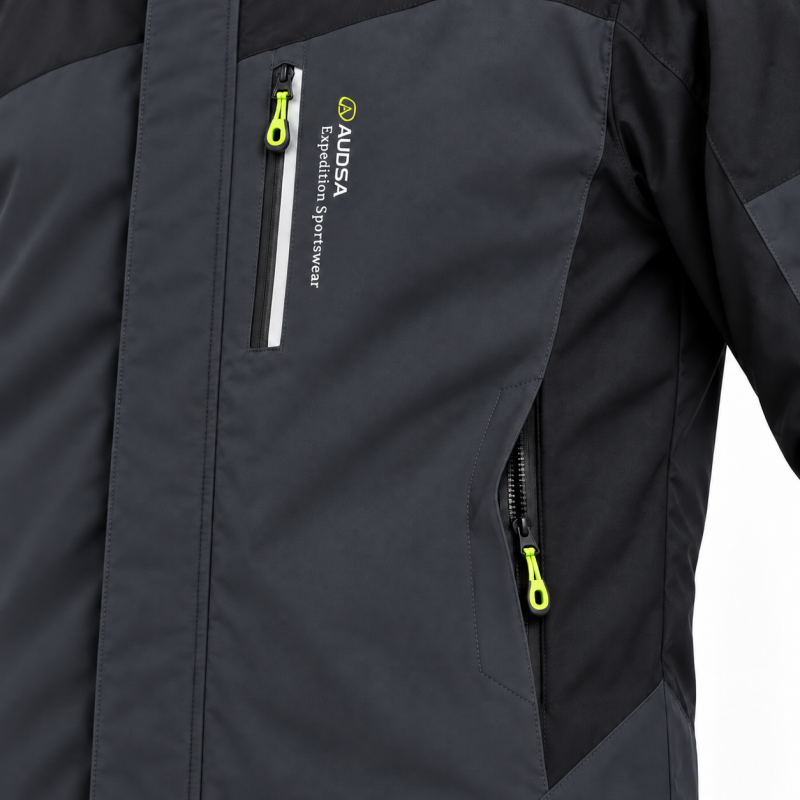 Куртка термо зимняя Audsa мужская M-3XL лыжная,Графит,L