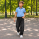 Джинсы багги Willmen для мальчика 9-17 лет с утяжкой на поясе,Графит 170