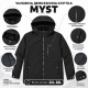 Куртка мужская Myst демисезонная 3XL-8XL непромокаемая,Черный, 4XL