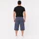 Чоловічі бриджі Sport в клітинку XL-5XL - легкі шорти з карго кишенею,Синій з червоним, XXL