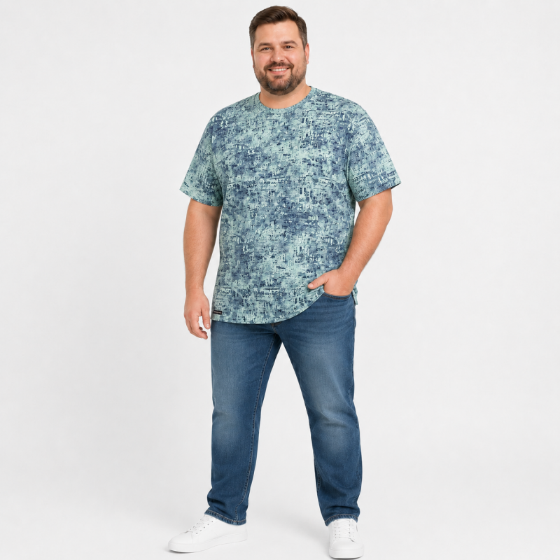 Чоловічі футболки Red-Down великих розмірів 6XL-9XL — марлевка, вільний крій, 8XL, Зелений