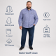 Рубашка мужская Gold Golf Man в клетку большие размеры,9XL, Сине-серый в клетку
