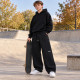 Теплые штаны GMWL для мальчика широкие Baggy,Черный, 160
