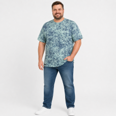 Чоловічі футболки Red-Down великих розмірів 6XL-9XL — марлевка, вільний крій, 6XL, Зелений