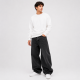 Чоловічі джинси baggy John Lucca широкі прямі streetwear оверсайз із щільного деніму 100% бавовна, 33 Чорний