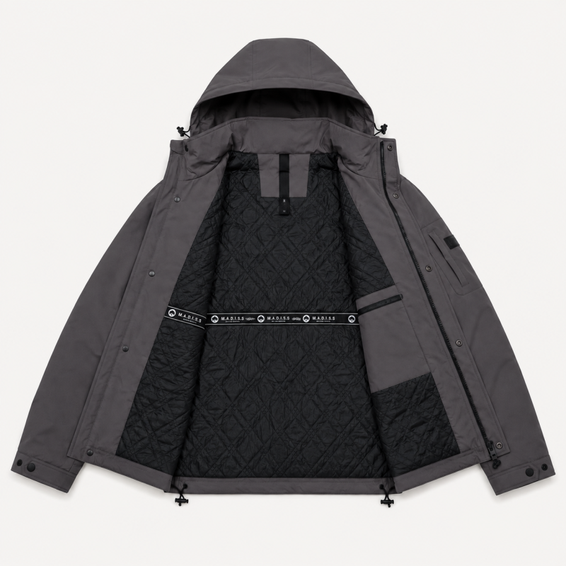 Куртка демисезонная M.a.d.i.s.s. мужская M-4XL на подкладке,Коричневый, M