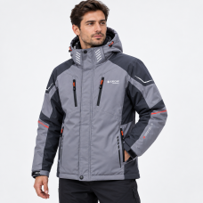 Термокуртка зимняя Snow мужская M-3XL мембранная Omni-Heat,M, Серый
