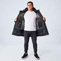 Термокуртка Snow мужская XXL-6XL зимняя мембранная Omni-Heat,6XL, Серый