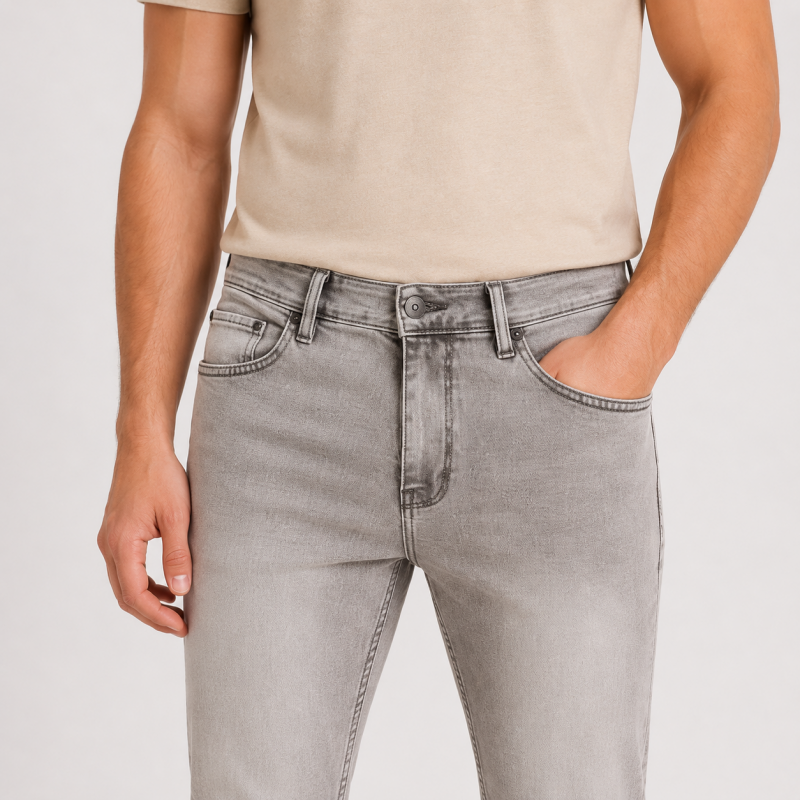 Чоловічі джинси CDEVOIR slim fit звужені, 32 Світло-сірий