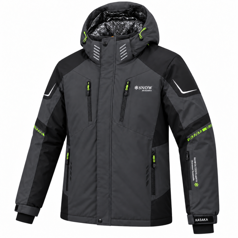Термокуртка зимняя Snow мужская M-3XL мембранная Omni-Heat,XXXL, Графит