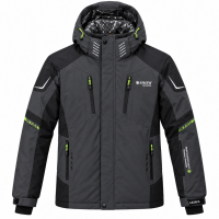 Термокуртка зимняя Snow мужская M-3XL мембранная Omni-Heat,XXL, Графит