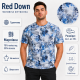 Футболка чоловіча Red Down марлевка швидкосохнуча з принтом L-3XL,XXL,Білий з синім