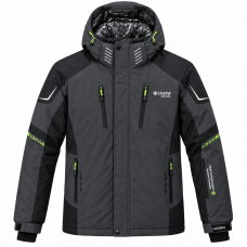 Термокуртка зимняя Snow мужская M-3XL мембранная Omni-Heat,L, Графит