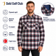 Чоловіча сорочка Gold Golf Man в клітку довгий рукав XL-5XL з 3 кишенями, XL, Синій з червоним