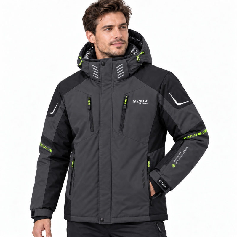 Термокуртка зимняя Snow мужская M-3XL мембранная Omni-Heat,M, Графит
