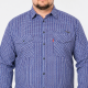 Рубашка мужская Gold Golf Man в клетку большие размеры,10XL, Синий с красным