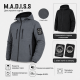 Куртка двусторонняя M.a.d.i.s.s. мужская с капюшоном на холлофайбере,Графитовый хаки, L