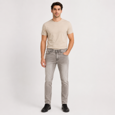 Чоловічі джинси CDEVOIR slim fit звужені, 33 Світло-сірий