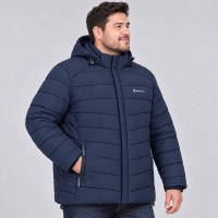 Мужская зимняя куртка батал Boos & Jack 5XL–10XL Thinsulate,Темно-синий,9XL